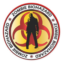 Zombie Biohazard stickers
