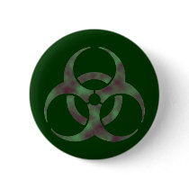 Zombie Biohazard Symbol Button