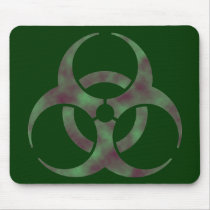 Zombie Biohazard Symbol Mousepads