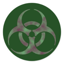 Zombie Biohazard Symbol Sticker