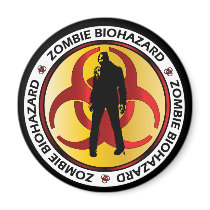 Zombie Biohazard Waste Fridge Magnet
