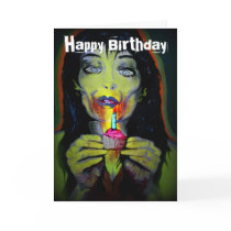 'Zombie Birthday Girl' Birthday Card