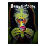 'Zombie Birthday Girl' Birthday Card