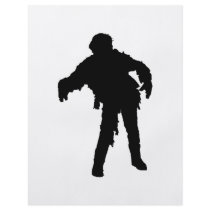 Zombie Black Silhouette Personalized Flyer