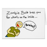 "Zombie Bob Loves You" Card cards