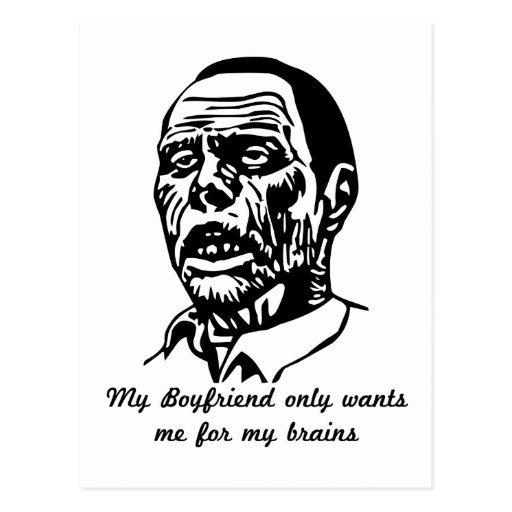 zombie boyfriend postcard