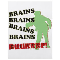 Zombie Brains Brains Brains Burp! Flyers