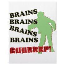 Zombie Brains Brains Brains Burp! letterhead