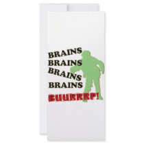 Zombie Brains Brains Brains Burp! rack cards
