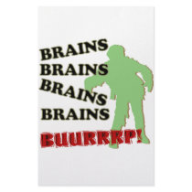 Zombie Brains Brains Brains Burp! stationery