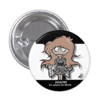 Zombie Brains for Dinner Pin