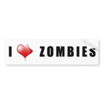Zombie BumperSticker Bumper Stickers