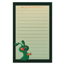 Zombie Bunny Personalized Stationery