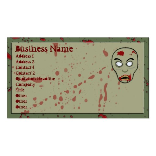 Zombie Business Cards (front side)