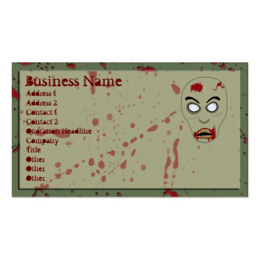 Zombie Business Cards v2 (front side)