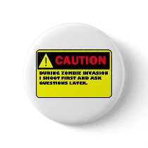ZOMBIE PINBACK BUTTON