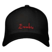 Zombie Cap / Hat embroidered hats