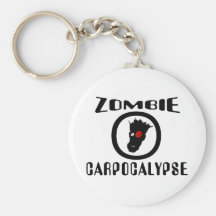 Zombie Carpocalypse Symbol Key Chain