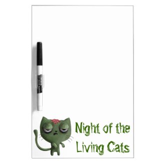 Zombie Cat Dry Erase Boards