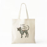 Zombie Cat, I Can Has Brains tote / candy bag