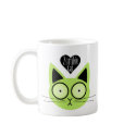 Zombie Cat mugs by QueenHare Zombie Cat mugs