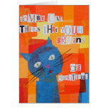 Zombie Cat Thinks That Your Brains Are Beautiful Greeting Cards