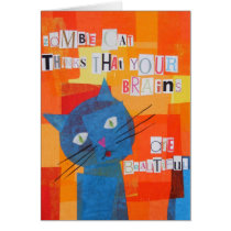 Zombie Cat Thinks That Your Brains Are Beautiful cards