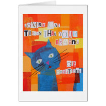 Zombie Cat Thinks That Your Brains Are Beautiful cards