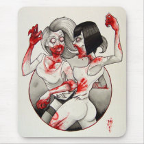 "Zombie Catfight!" mousepads