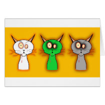 Zombie Cats! Greeting Cards