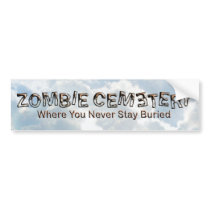 Zombie Cemetery - Basic Bumper Sticker