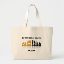 Zombie Chess Player Inside (Reflective Chess Set) Tote Bag