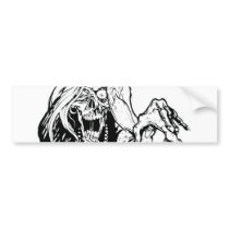 Zombie Chick Bumper Sticker bumper stickers by deceptionparty Zombie Chick Bumper Sticker bumper stickers