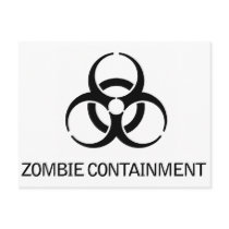 Zombie Containment postcards