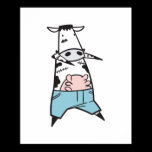 Zombie Cow in Jeans Print