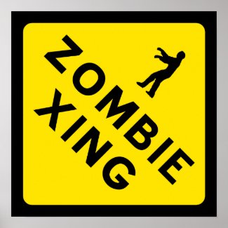 Zombie Crossing Poster zazzle_print