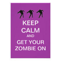 Zombie Custom Halloween Party Invitations invitations
