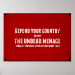 ZOMBIE DEFENSE LEAGUE POSTER
