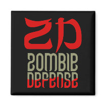Zombie Defense Magnets