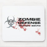 Zombie Defense Tactical Squad mousepad white