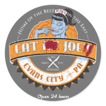Zombie diner logo sticker