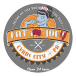 Zombie diner logo sticker