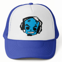 hardstyle, hardcore, old, skool, t-shirts, tshirts, deejay, club, wear, rave, smiley, merchandise, dance, defqon, qlimax, party, headhunterz, zany, showtek, hard, bass, jump, style, music, gas, mask, gabba, gabber, Trucker Hat with custom graphic design