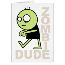 Zombie Dude Greeting Cards