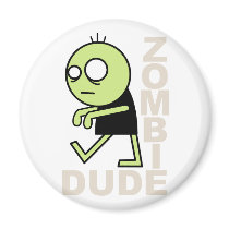 Zombie Dude Refrigerator Magnet