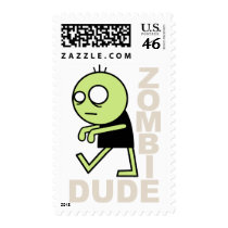 Zombie Dude Postage Stamps