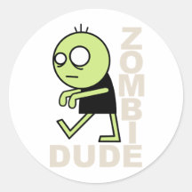 Zombie Dude Stickers