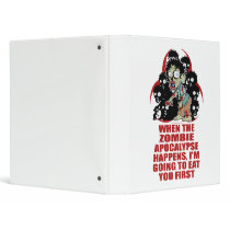 Zombie Eat You First Binders