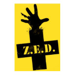 Zombie Emergency Defense - "SAFE ZONE" Posters