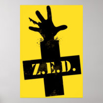 Zombie Emergency Defense - "SAFE ZONE" Posters